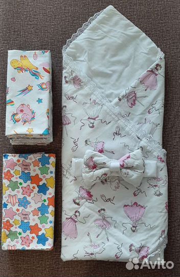 Конверт на выписку, пеленки (подарок амб.карта)