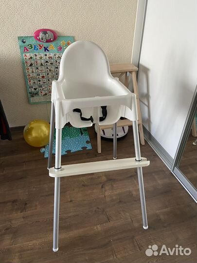 Стульчик для кормления IKEA + подствка для ножек