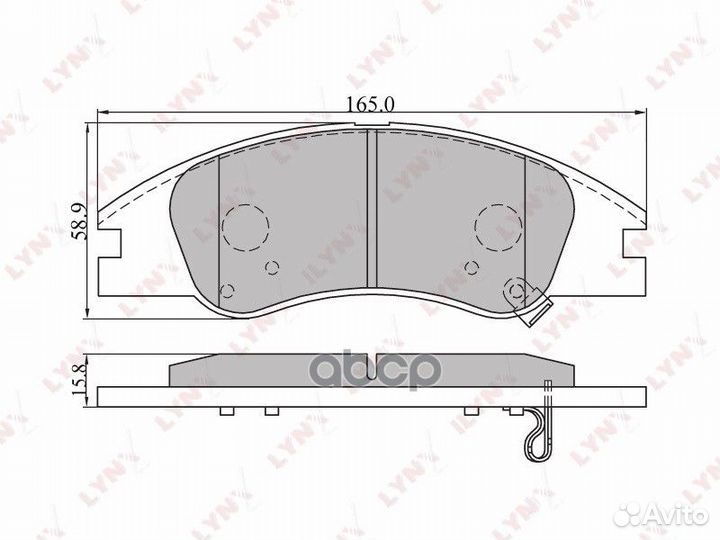 Колодки тормозные дисковые перед BD4402 LYN