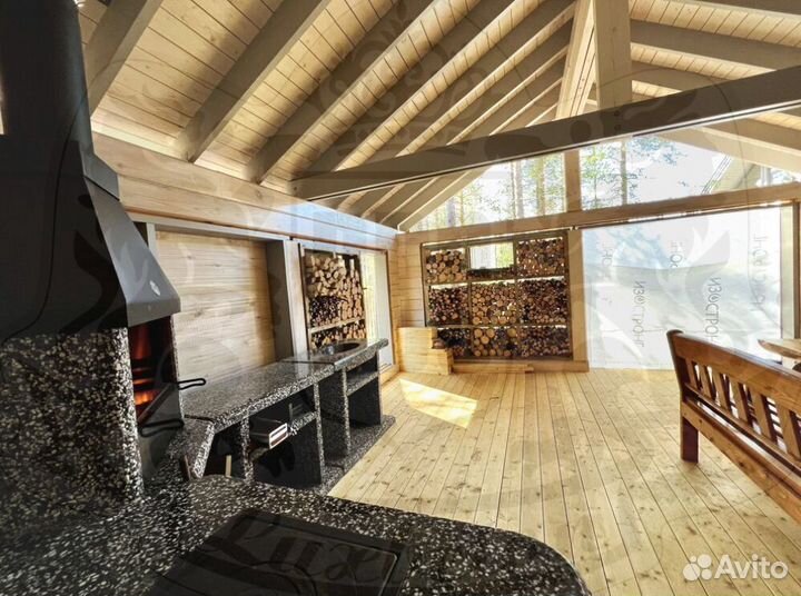 Барбекю зона без печника и раствора