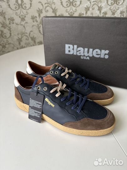 Blauer новые кожаные кеды оригинал р. 45 (44)