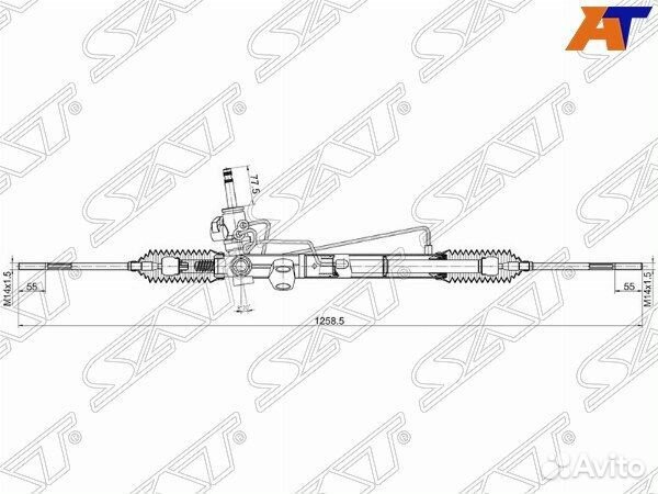 Рейка рулевая MMC outlander CU2/5W 2,0/2,4V LHD