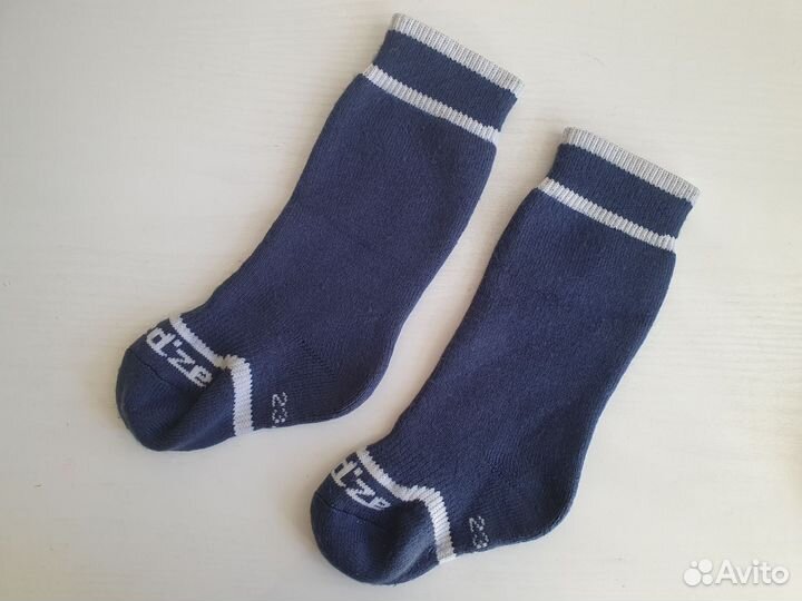 Носки детские теплые высокие23-26 2 пары Декатлон