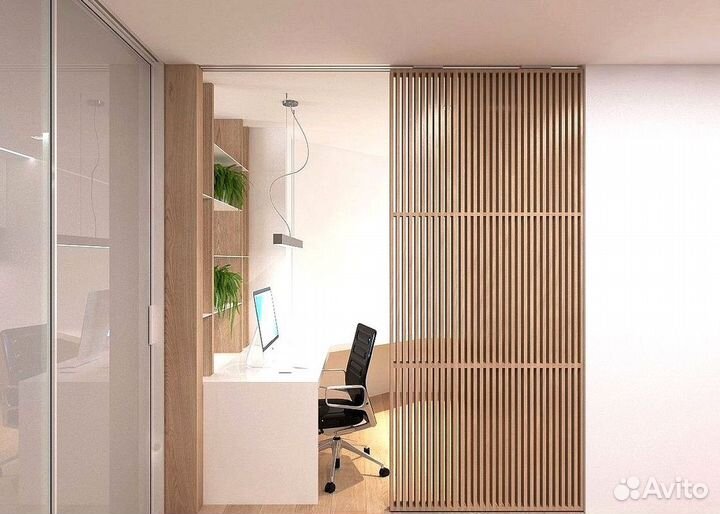 Реечные раздвижные перегородки