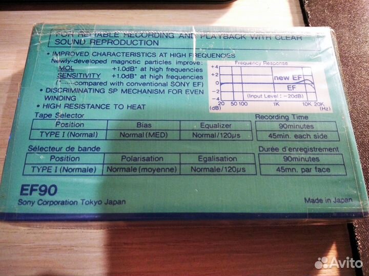 Аудиокассета Sony EF90 improved