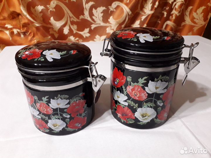 Чайник заварочный и банки для чая, кружка – набор