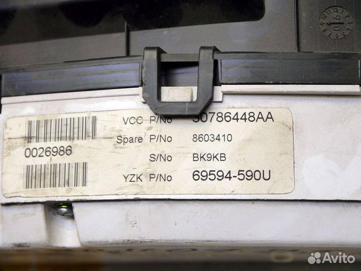 Панель приборов Вольво S80 07+ 30786448