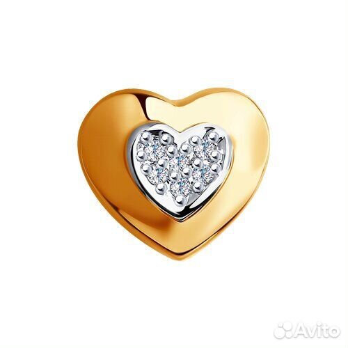 Золотая подвеска с бриллиантами новая