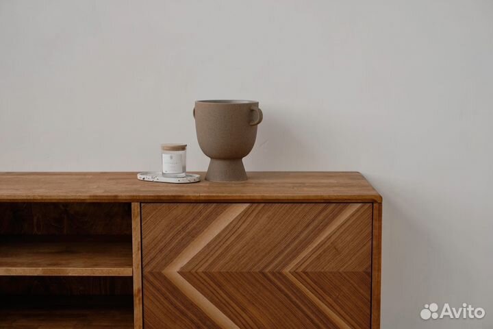 Тумба под тв Fusion 200х55х36 см из массива дерева