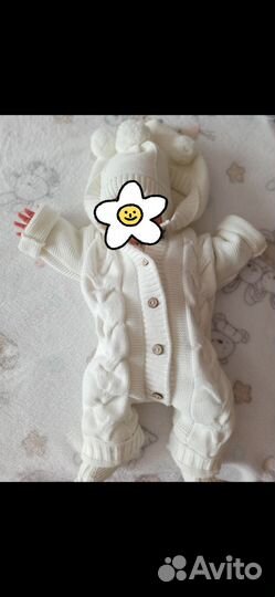 Вязаный комплект на выписку