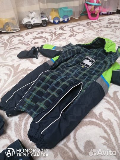 Детский зимний комбинезон на мальчика 80см 12 мес