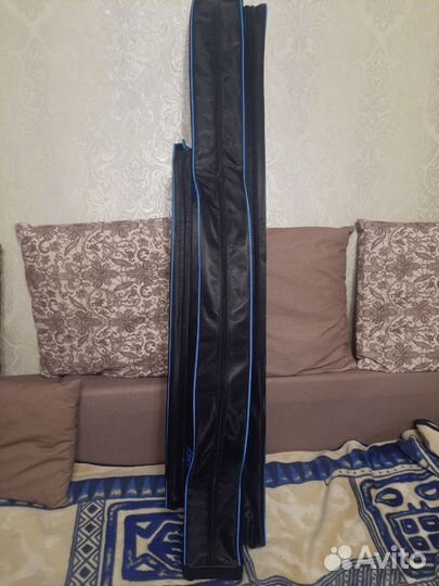 Чехол для фидера, три секции с ремешками внутри