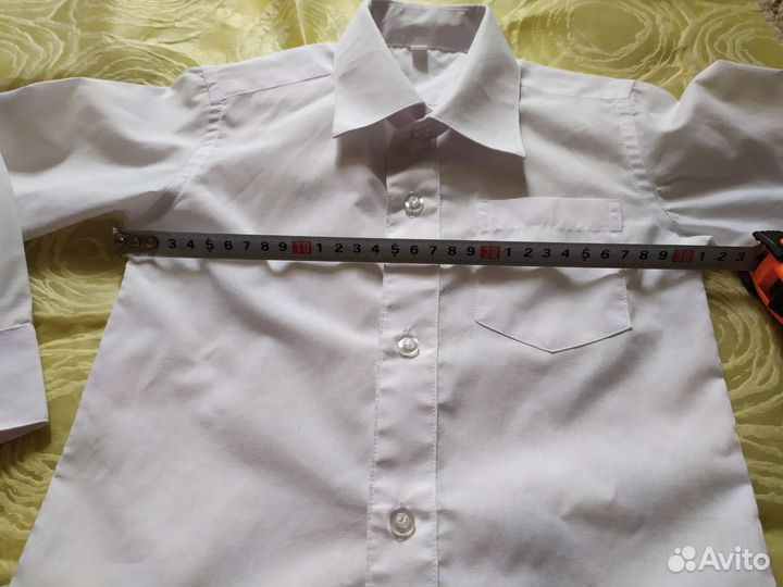 Рубашка белая для мальчика 104 длинный рукав