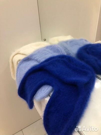 Шапка ушанка вязанная