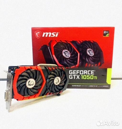 Игровая Видеокарта GTX 1050Ti 4Gb MSI Gaming