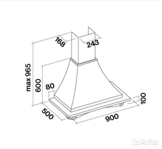 Вытяжка falmec ninfea/tulip white OAK 90 (пристенная,белый корпус+дуб) cnfn