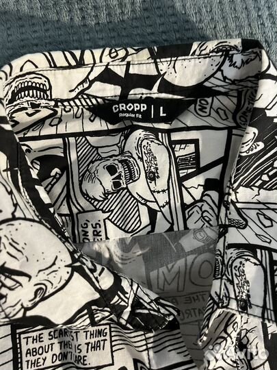 Рубашка с коротким рукавом cropp с комиксами