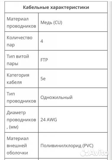 Витая пара: UTP - Netlink, 8 жил, (медь)