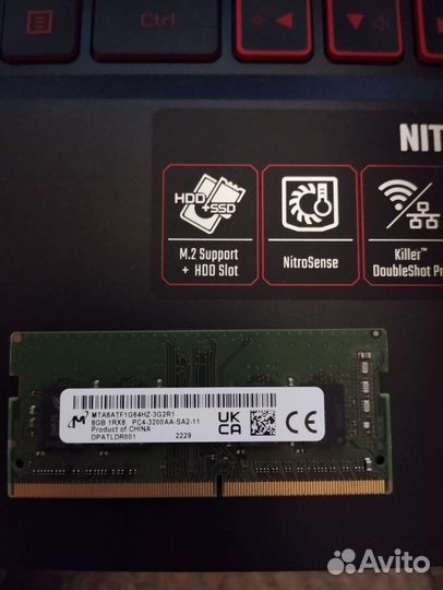 Оперативная память 8Gb Micron DDR4 3200 sodimm