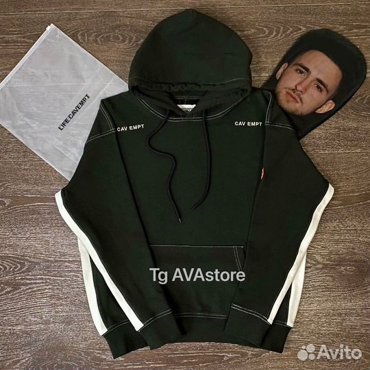 Худи Cav Empt черный с принтом новый