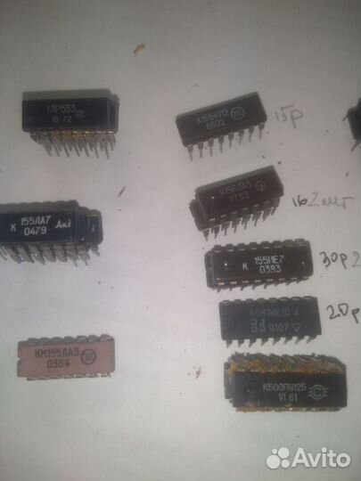 Микросхемы СССР Au Ag к155ла3,7,8 окр565ру7
