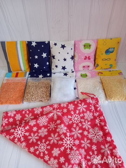 Тактильные сенсорные мешочки Монтессори