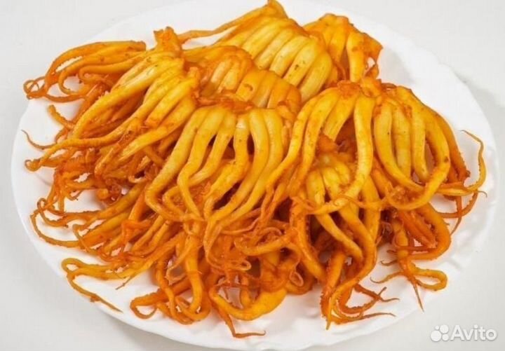 Икра Красная. Щупальцы Кальмара Копчёные