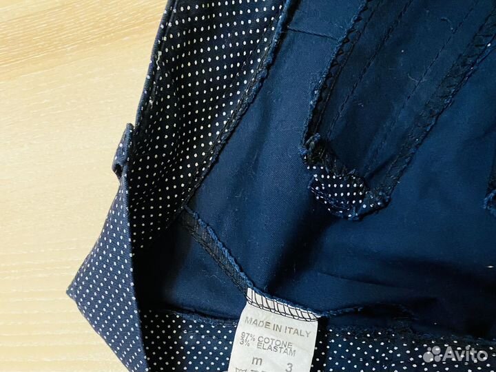 Брюки в горошек S Италия хлопок