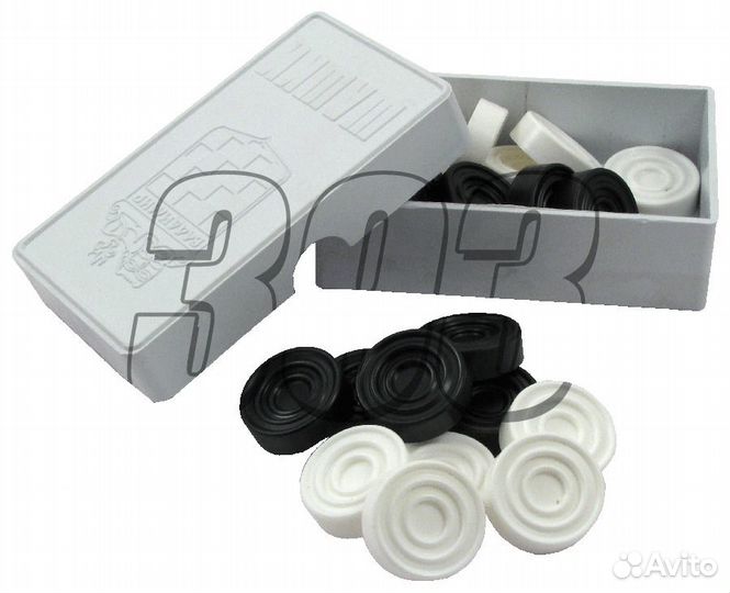 Фишки для шашек Пластик (30 мм, 24 фишки) (2305)