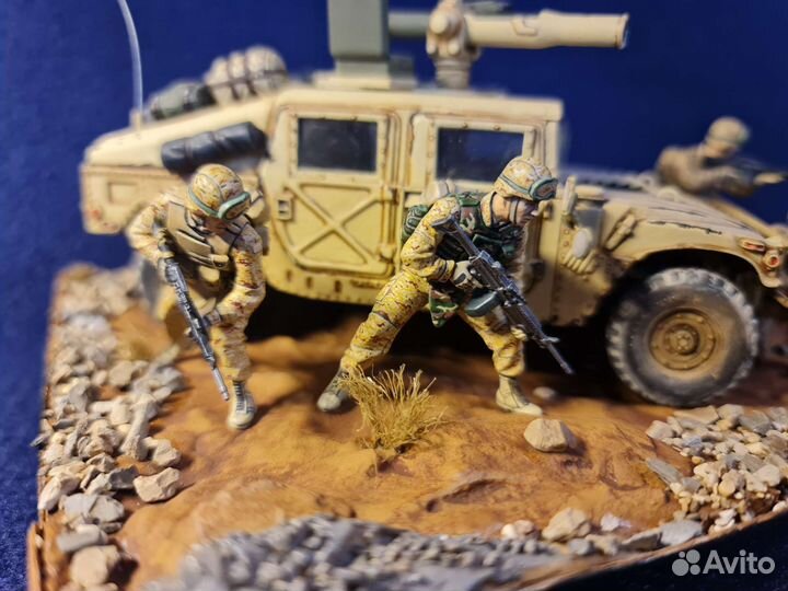 Диорама с моделью автомобиля США Hummer 1:35