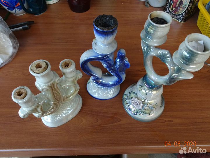 Подсвечники керамические