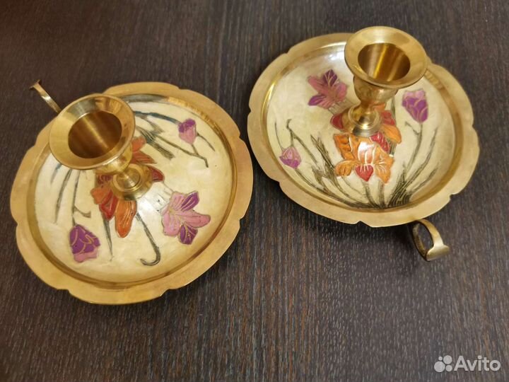 Подсвечник латунь