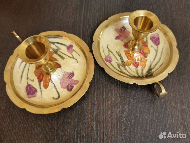 Подсвечник латунь