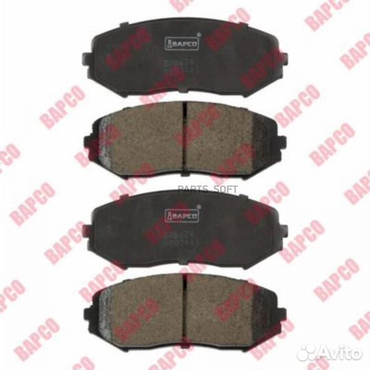 Bapco BP0624 Колодки тормозные дисковые передние