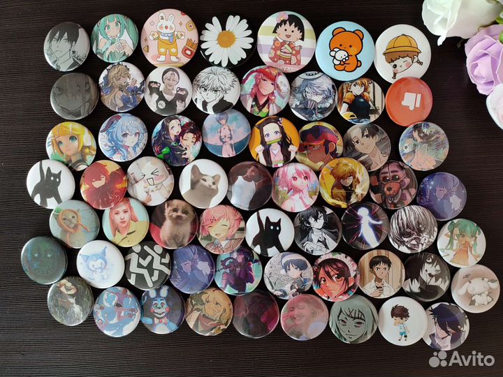 Значки на заказ. с аниме, геншин, FNaF