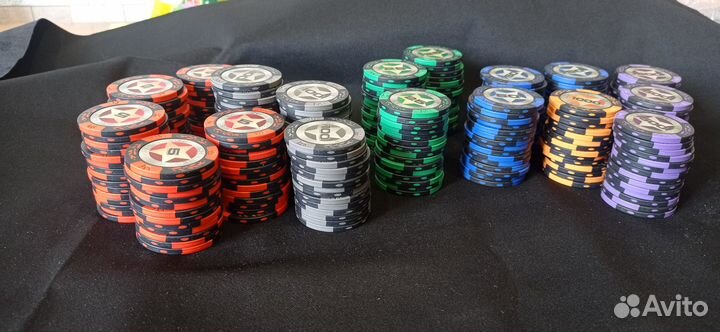 Фишки для покера «Black Stars»качество-люкс