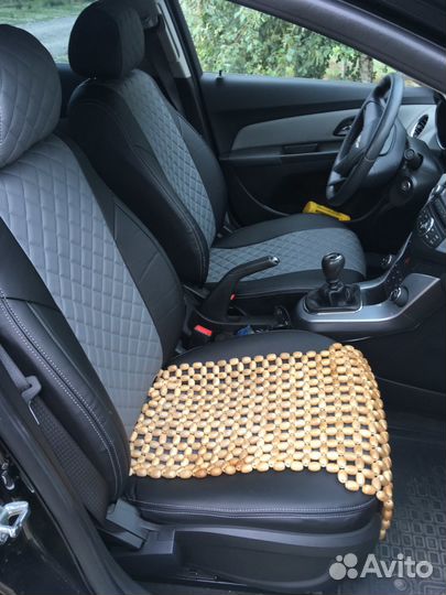 Чехлы Автопилот на Chevrolet Cruze Чер+Сер+Ромб