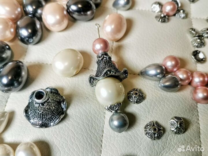 Культивированный искусственный жемчуг Бусины