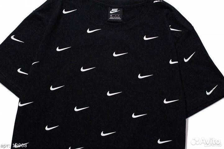 Футболка Nike a lot of w Swoosh Чёрная