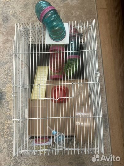 Клетка для хомяка большая с трубами