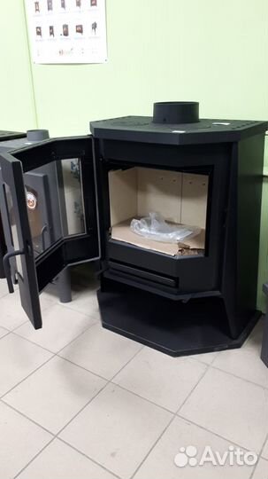 Печь-камин Бавария Панорама призма с плитой