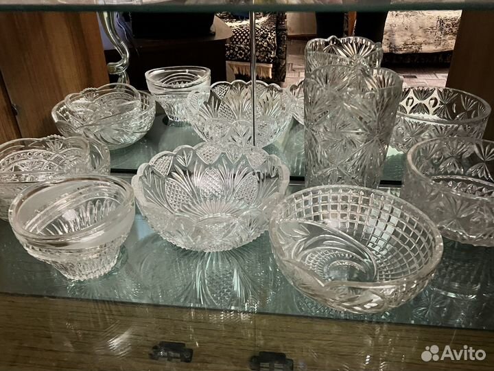 Конфетница, вазы, хрустальные чаши СССР