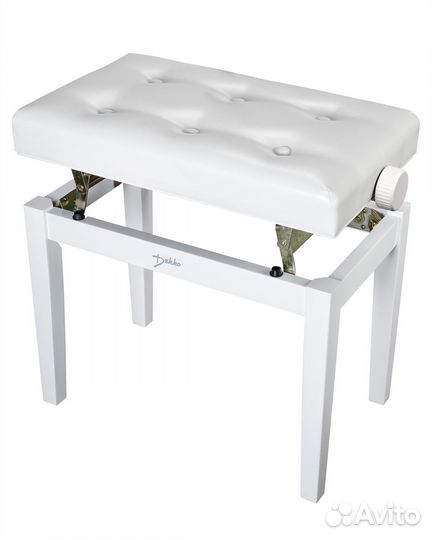Банкетка для фортепиано белая