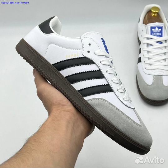 Кроссовки Adidas Samba White/Black (Арт.69743)