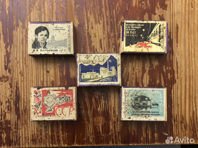 Спички СССР в деревянном коробке