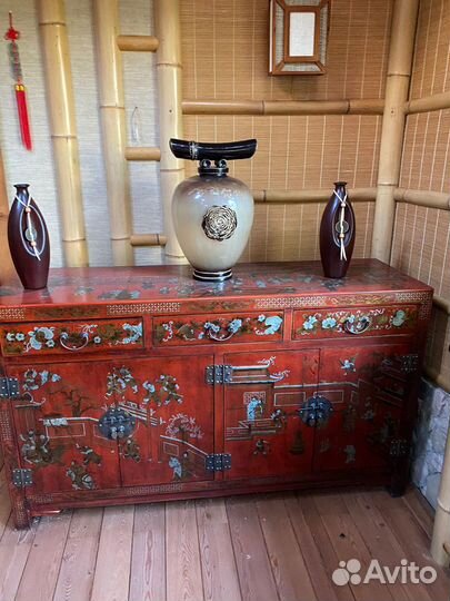 Ваза шинуазри винтаж