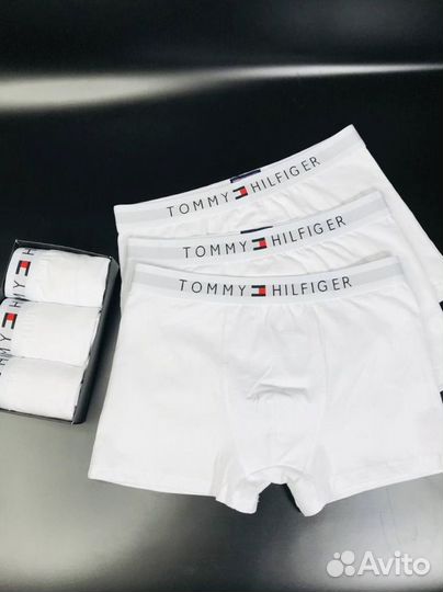 Трусы мужские tommy hilfiger белые хлопок арт.1002