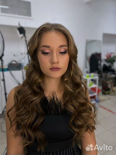 Макияж, локоны, причёски