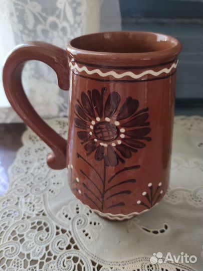 Кружка (2шт) и супница (1шт)старинные,керамика