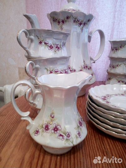Чайный столовый сервис набор на шесть персон